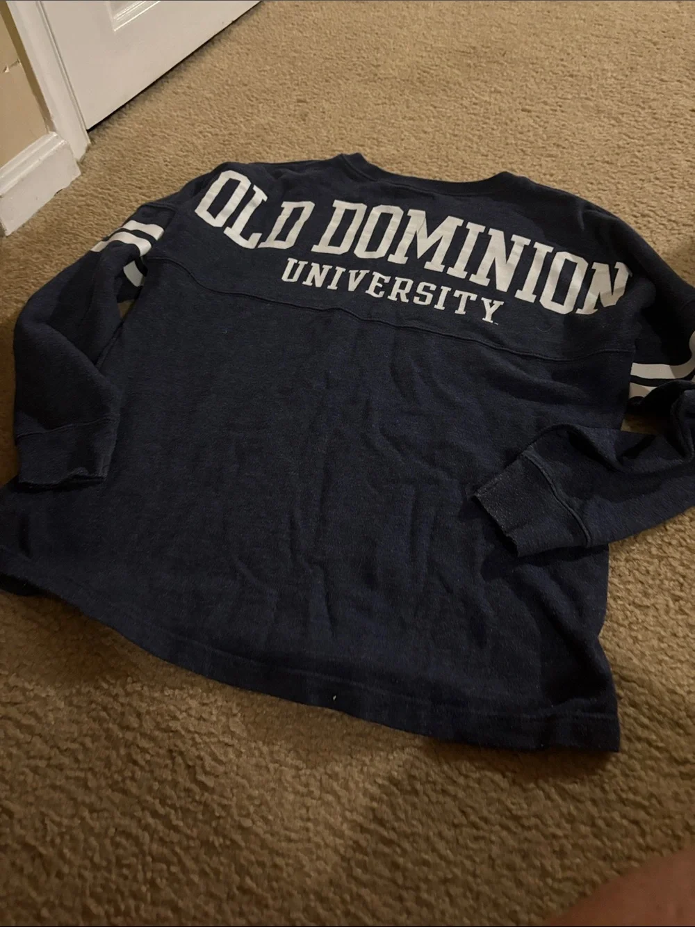 Navy Crewneck Long-Sleeve Sweater Unisex